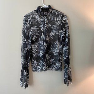 Zara Sheer Floral Blouse